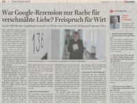 Bericht über Google-Bewertungen in den Oberösterreichischen Nachrichten vom 14. März 2024"